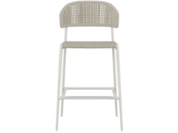 RONDO - High aluminium stool with footrest with back by JANUS et Cie - view 3